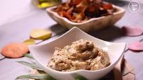 Dehydrated Vegetable Crisps With Black-Eyed Pea Hummus Dehydrated Vegetable Crisps With Black-Eyed Pea Hummus