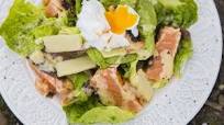 Grilled salmon caesar salad Grilled salmon caesar salad