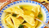 chicken soup with kreplach chicken soup with kreplach