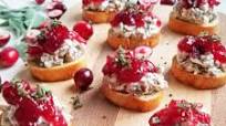 Cranberry Sausage and Cream Cheese Crostini Cranberry Sausage and Cream Cheese Crostini