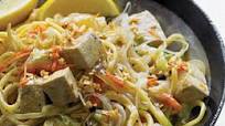 Stir-fried Thick and Thin Noodles with Vegetables and Tofu (Pancit) Stir-fried Thick and Thin Noodles with Vegetables and Tofu (Pancit)