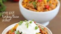 Turkey Taco Skillet {one pot dish} Turkey Taco Skillet {one pot dish}