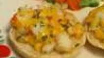 Cheesy Crab Pizzas Cheesy Crab Pizzas
