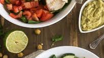 Copy Cat Panera Cilantro Lime Hummus Chicken Power Salad {GF, Low Fat, Low Calorie, Easy + High Protein} Copy Cat Panera Cilantro Lime Hummus Chicken Power Salad {GF, Low Fat, Low Calorie, Easy + High Protein}