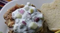 Greek Turkey Burgers with Tzatziki Sauce Greek Turkey Burgers with Tzatziki Sauce