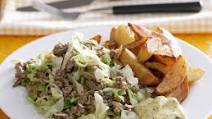 Ground Beef with Cabbage and Potato Wedges Ground Beef with Cabbage and Potato Wedges