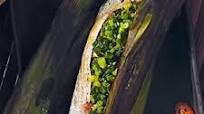 Mackerel grilled in Banana Leaf - by Tracey Lister & Andreas Pohl Mackerel grilled in Banana Leaf - by Tracey Lister & Andreas Pohl