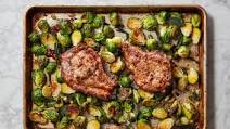 Sheet-Pan Cumin Pork Chops and Brussels Sprouts Sheet-Pan Cumin Pork Chops and Brussels Sprouts