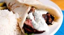 Greek lamb wraps with tzatziki Greek lamb wraps with tzatziki