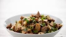 Kung Pao Turkey Farro Bowl with water chestnuts and bok choy Kung Pao Turkey Farro Bowl with water chestnuts and bok choy