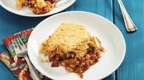 Maple-Baked Beans and Cornbread Casserole Maple-Baked Beans and Cornbread Casserole