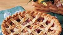 Peachy Rhubarb Pie Peachy Rhubarb Pie