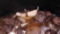 Deer steak With potatoes onions carrots Deer steak With potatoes onions carrots