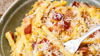 Creamy Keto Pasta Carbonara with Low Carb Homemade Pasta Creamy Keto Pasta Carbonara with Low Carb Homemade Pasta