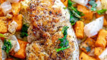 Garlic Butter Baked Turkey Tenderloin and Sweet Potatoes Garlic Butter Baked Turkey Tenderloin and Sweet Potatoes