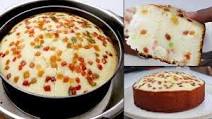 EGGLESS SUJI CAKE / CAKE IN PRESSURE COOKER EGGLESS SUJI CAKE / CAKE IN PRESSURE COOKER