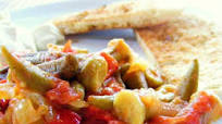 Turkish Okra In Olive Oil - Zeytinyağlı Bamya Turkish Okra In Olive Oil - Zeytinyağlı Bamya