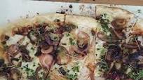 Roasted Mushroom Pizza With Grilled Onions & Broccoli Microgreens Roasted Mushroom Pizza With Grilled Onions & Broccoli Microgreens