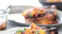 Grilled Pork Chops with Spicy Balsamic Grilled Peaches Grilled Pork Chops with Spicy Balsamic Grilled Peaches