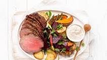 Roasted Beef Bolar with Autumn Vegetable Salad & Horseradish Cream Roasted Beef Bolar with Autumn Vegetable Salad & Horseradish Cream