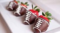 Chocolate Covered Strawberry Footballs Chocolate Covered Strawberry Footballs