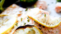 One Pan Garlic Butter Baked Salmon with Broccoli One Pan Garlic Butter Baked Salmon with Broccoli