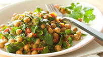 Indian-Style Spiced Garbanzos and Greens Indian-Style Spiced Garbanzos and Greens