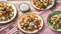 Easy Lamb Koftas with Lemony Bulgur Salad Easy Lamb Koftas with Lemony Bulgur Salad