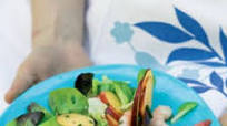 Avocado, nectarine, prawn and butter lettuce salad Avocado, nectarine, prawn and butter lettuce salad