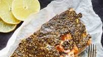 Za'atar baked salmon Za'atar baked salmon