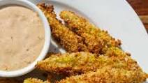 Air-Fried Dill Pickles With Chipotle Dipping Sauce Air-Fried Dill Pickles With Chipotle Dipping Sauce