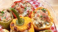Italian Style Beef Stuffed Peppers with Cauliflower Rice Italian Style Beef Stuffed Peppers with Cauliflower Rice