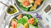 Smoked Salmon Caesar Salad Smoked Salmon Caesar Salad