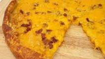 Bacon and Cheddar Pretzel Crust Pizza Bacon and Cheddar Pretzel Crust Pizza