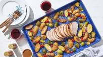 Sheet Pan Balsamic Pork Roast with Brussels Sprouts & Fingerling Potatoes Sheet Pan Balsamic Pork Roast with Brussels Sprouts & Fingerling Potatoes