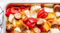 One Pan Roasted Peppers, Onions, & Sausages One Pan Roasted Peppers, Onions, & Sausages