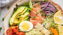 Salmon and Hummus Buddha Bowl Salmon and Hummus Buddha Bowl