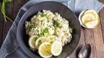 Crispy Pan-Seared Salmon with Creamy Lemon Rice Crispy Pan-Seared Salmon with Creamy Lemon Rice