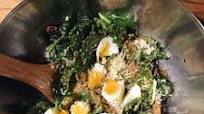 Kale Caesar with Broken Eggs and Crushed Croutons Kale Caesar with Broken Eggs and Crushed Croutons