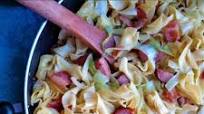 Haluski - Egg Noodles with Bacon, Kielbasa & Fried Cabbage Haluski - Egg Noodles with Bacon, Kielbasa & Fried Cabbage