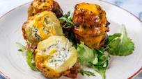 Cheese Filled Potato Wrapped in Bacon Cheese Filled Potato Wrapped in Bacon