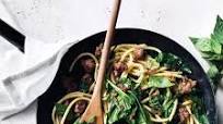 Asian Pork Noodles with Spinach Asian Pork Noodles with Spinach