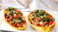 Mediterranean-Style Stuffed Spaghetti Squash Mediterranean-Style Stuffed Spaghetti Squash