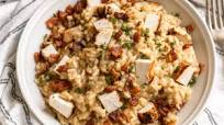 Bacon, Cheddar, and Chicken Risotto Bacon, Cheddar, and Chicken Risotto