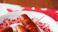 Bourbon-Glazed Cocktail Sausages Bourbon-Glazed Cocktail Sausages