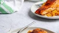Pan-Seared Salmon with Lemon Risotto Pan-Seared Salmon with Lemon Risotto