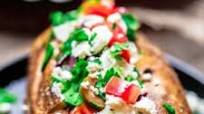 Mediterranean Loaded Baked Potato Recipe Mediterranean Loaded Baked Potato Recipe