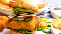 Deep-Fried Salmon Sliders Made With Beer Batter Deep-Fried Salmon Sliders Made With Beer Batter