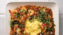Shrimp With Hot Fennel Sausage and Polenta Shrimp With Hot Fennel Sausage and Polenta
