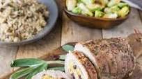 Cornbread, Apple & Cranberry Stuffed Pork Loin Cornbread, Apple & Cranberry Stuffed Pork Loin
